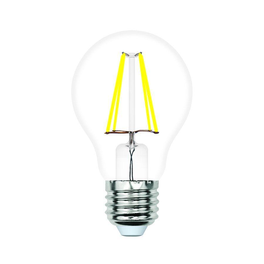 Лампа светодиодная филаментная Volpe E27 6W 3000K прозрачная LED-A60-6W/3000K/E27/CL/SLF UL-00008298